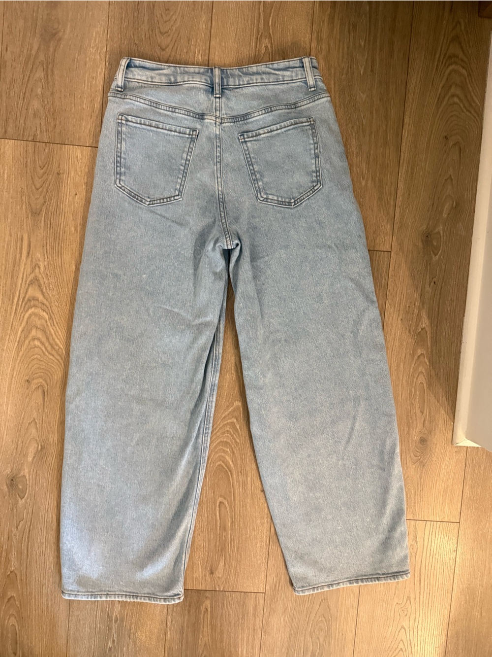 Women's Quince Bella Stretch Barrel Jeans Light Denim Size 29 - Picture 6 of 13